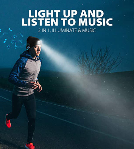 LED Hat With Stereo Headset