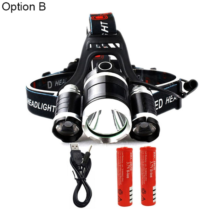 Headlamp 90 degree high Led lighting Head Lamp 4 mode XML T6/R5 LED Headlamp Headlight Camping Fishing headlight Torch Lanterna