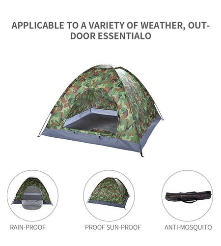 3-4 Person Camping Dome Tent Camouflage Tent