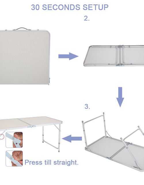 Load image into Gallery viewer, 120 x 60 x 70 4Ft Portable Multipurpose Folding Table
