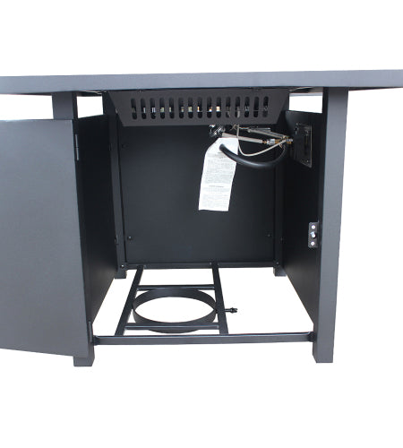 Brown  Upland 30” Slat Top Gas Fire Pit Table