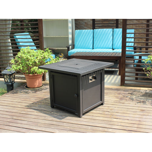 Load image into Gallery viewer, Brown  Upland 30” Slat Top Gas Fire Pit Table
