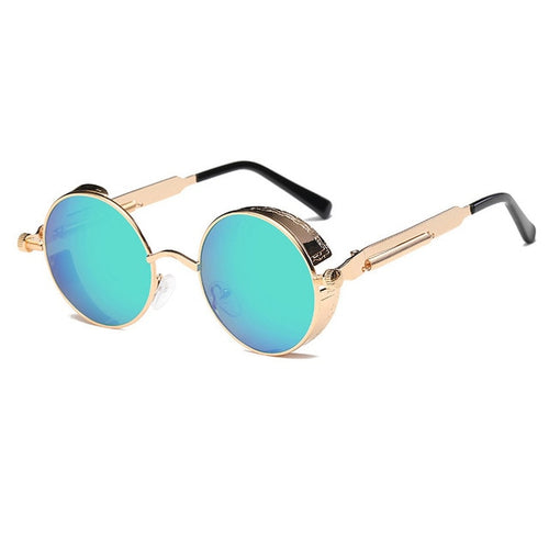 Load image into Gallery viewer, Metal Round Steampunk Sunglasses Men Women Fashion Glasses Brand Designer Retro Frame Vintage Sunglasses High Quality UV400
