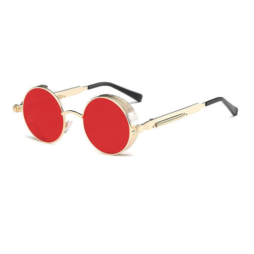 Load image into Gallery viewer, Metal Round Steampunk Sunglasses Men Women Fashion Glasses Brand Designer Retro Frame Vintage Sunglasses High Quality UV400
