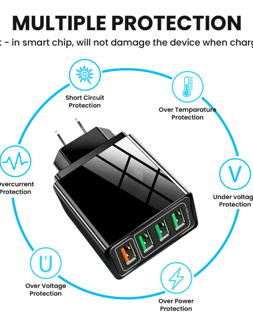 Load image into Gallery viewer, Fast Charge 3.0 USB Hub Wall Charger
