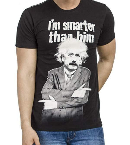 Einstein I'm Smarter Black Half Sleeve Men T-Shirt