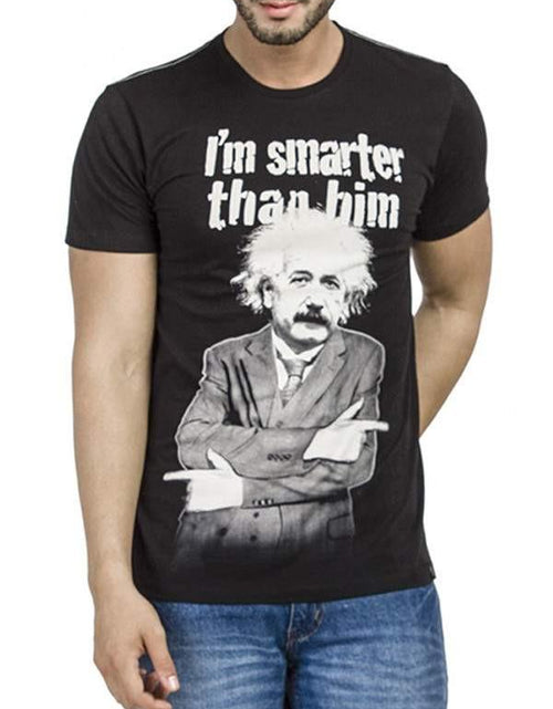 Load image into Gallery viewer, Einstein I&#39;m Smarter Black Half Sleeve Men T-Shirt
